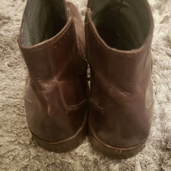 Florsheim Imperial Men’s Leather Zip Ankle Boots Brown Sz 13 (46) Made in Italy main image 5